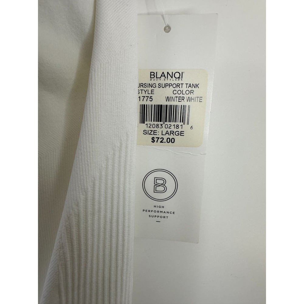 NWT BLANQI Pull Down Postpartum Nursing Support Tank Top Winter White Size Large - Picture 8 of 13